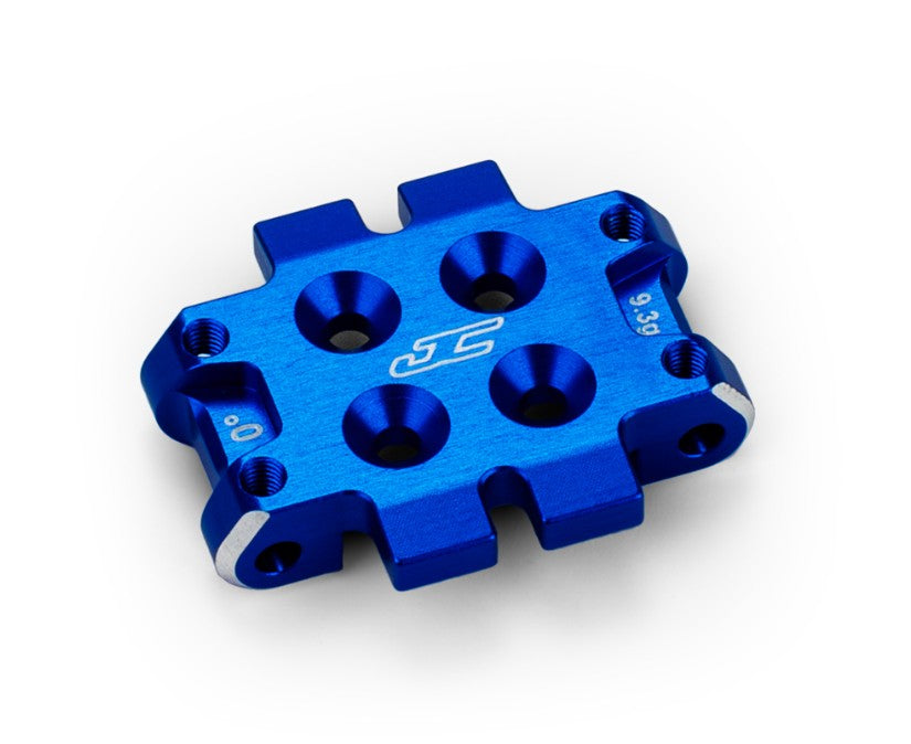 J Concepts RC10B7 front bulkhead 0 degree (9.3g), aluminum - blue 51821