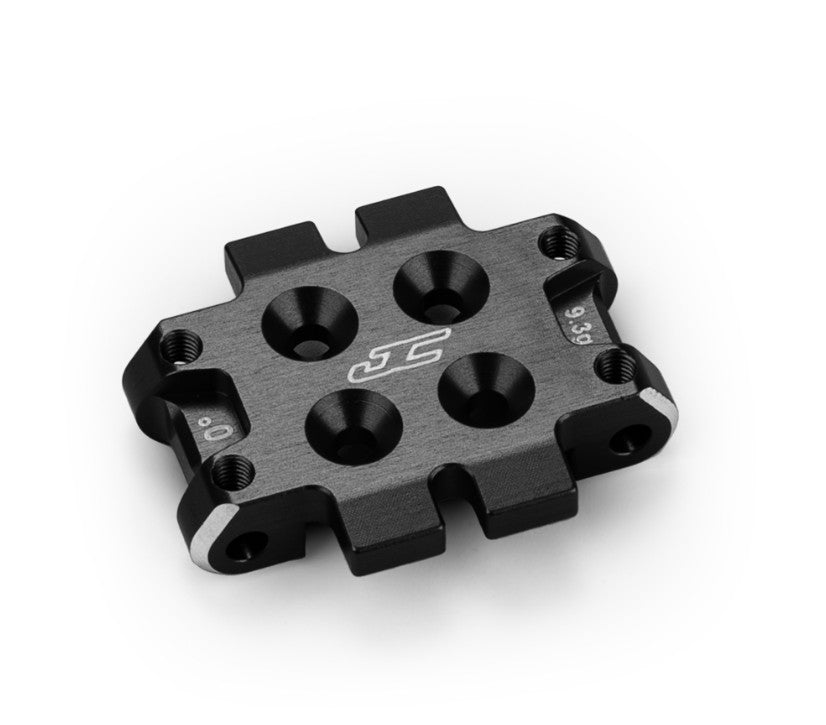 J Concepts RC10B7 front bulkhead 0 degree (9.3g), aluminum - black 51822