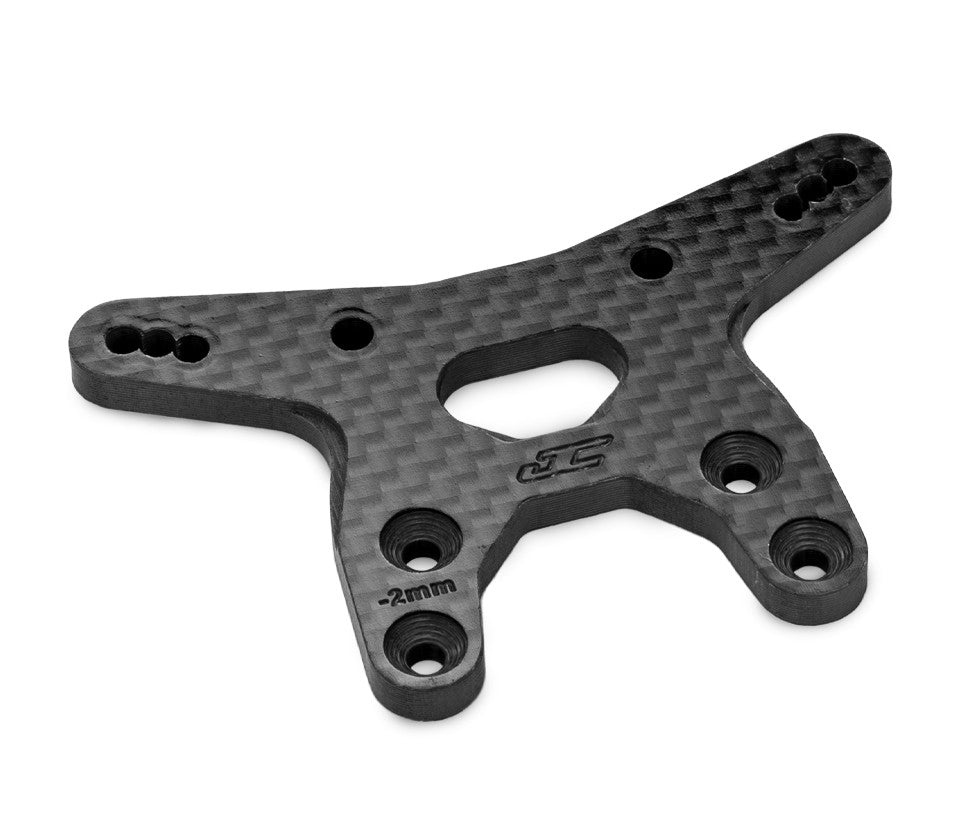 J Concepts RC10B7 -2mm Carbon Fiber Front Shock Tower, Black 52142