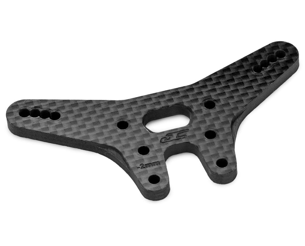 J Concepts RC10B7 -2mm Carbon Fiber Rear Shock Tower, Black 52152