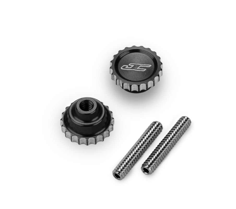 J Concepts 4-40 Future Thumb Nut with Set Screw, 2pc, Black 52402