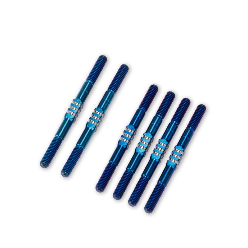 J Concepts B84 Fin Titanium Turnbuckle Set, 6pc, Burnt Blue 52931