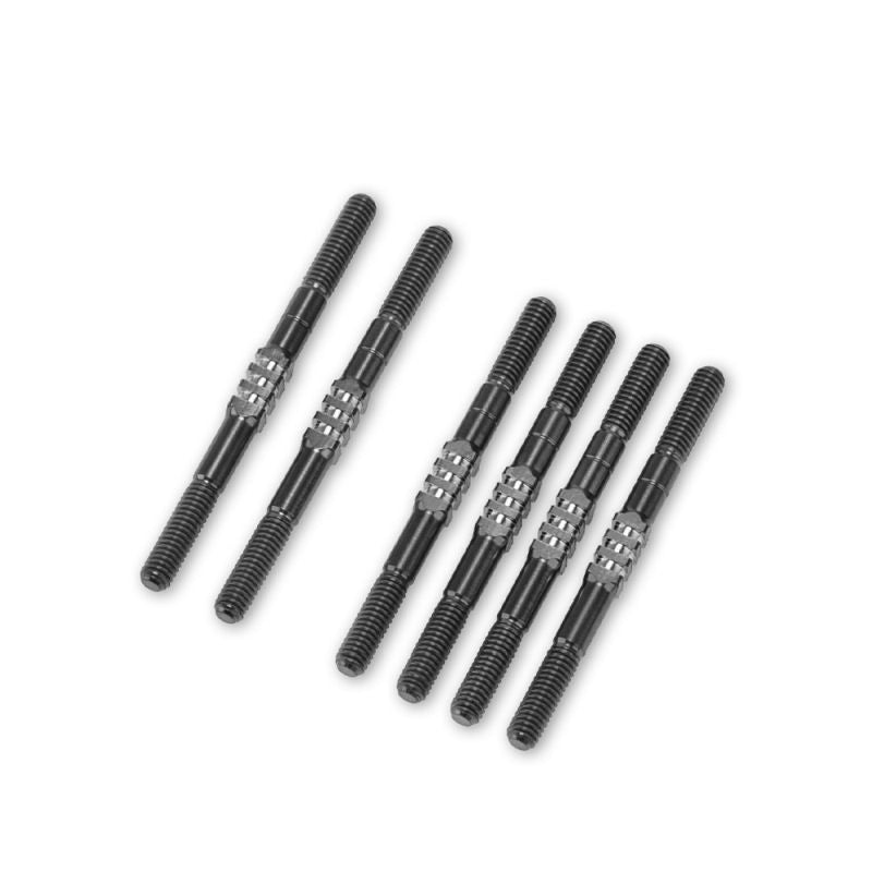 J Concepts B84 Fin Titanium Turnbuckle Set, 6pc, Stealth Black 52932
