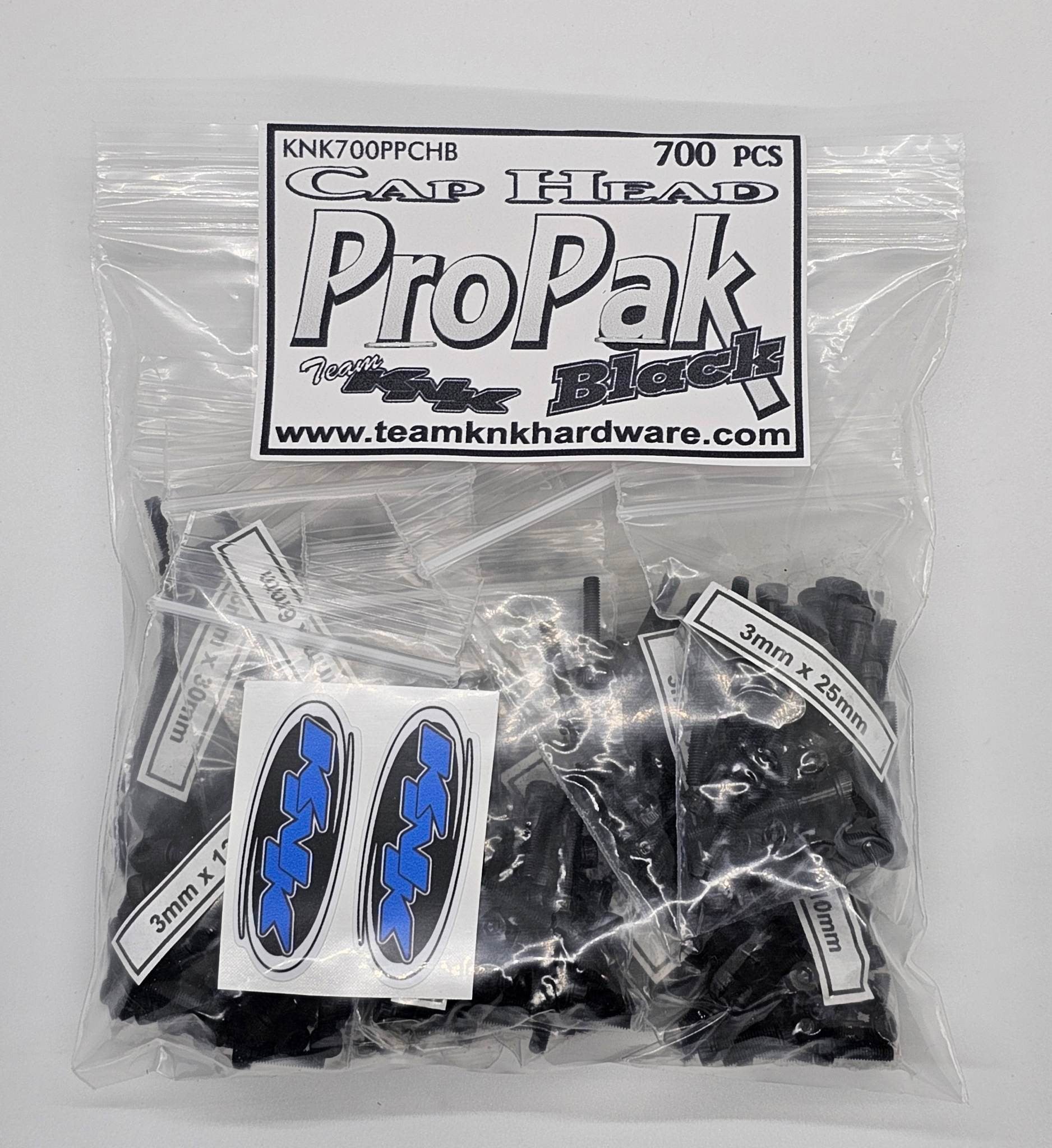 Team KNK Cap Head Pro Pak-Black  700PPCHBO