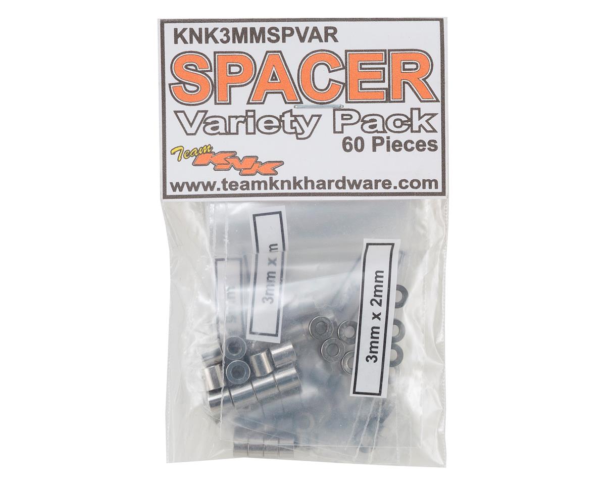 Team KNK 60 Piece 3mm Aluminum Spacer Variety Pack - Natural