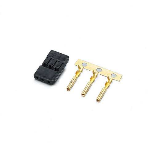 KO Propo Servo Connector Plug Set with Gold Pins (Black) 36511