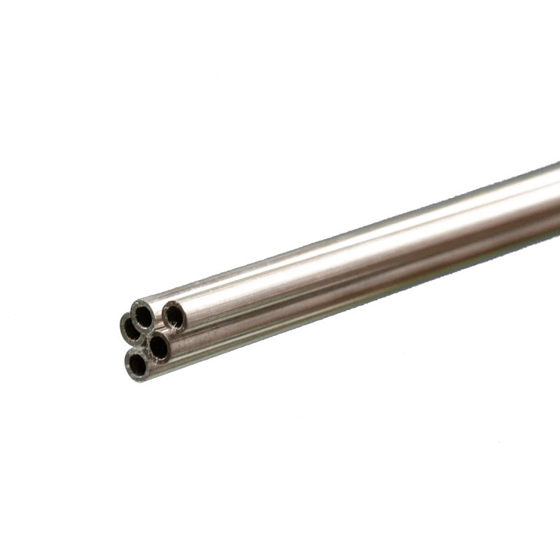K&S Metals Round Aluminum Tube 3/32" OD x 0.014" Wall x 36" — 5-Pack Fine 3003 Aluminum Tubing