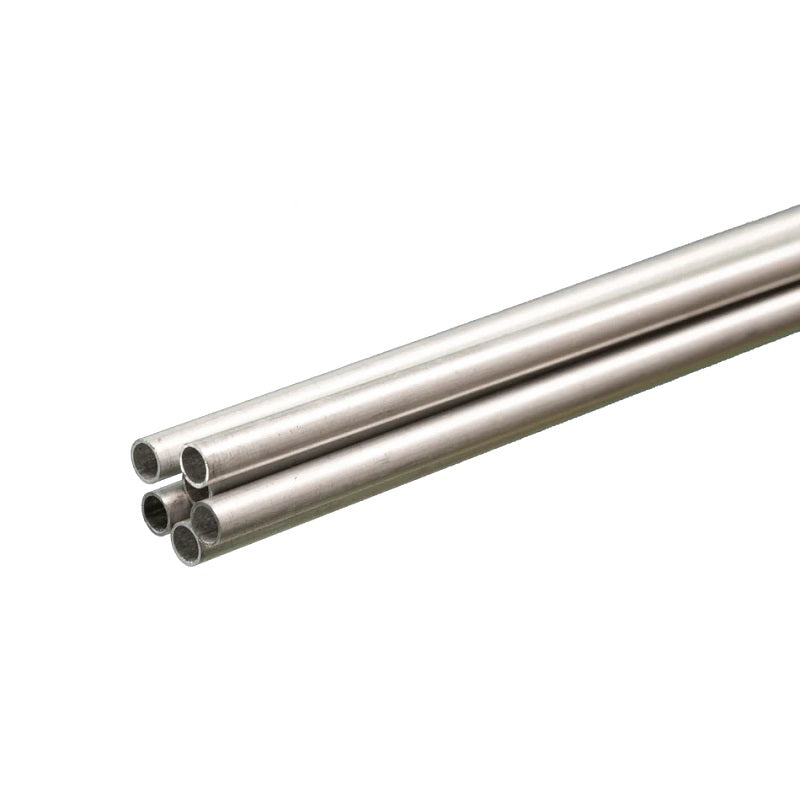 K&S Metals Round Aluminum Tube 3/16" OD x 0.014" Wall x 36" — 6-Pack 3003 Aluminum Tubing for Models