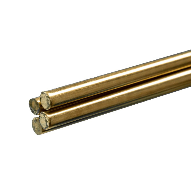 K & S Metals Round Brass Rod: 1/4" OD x 36" Long 1165