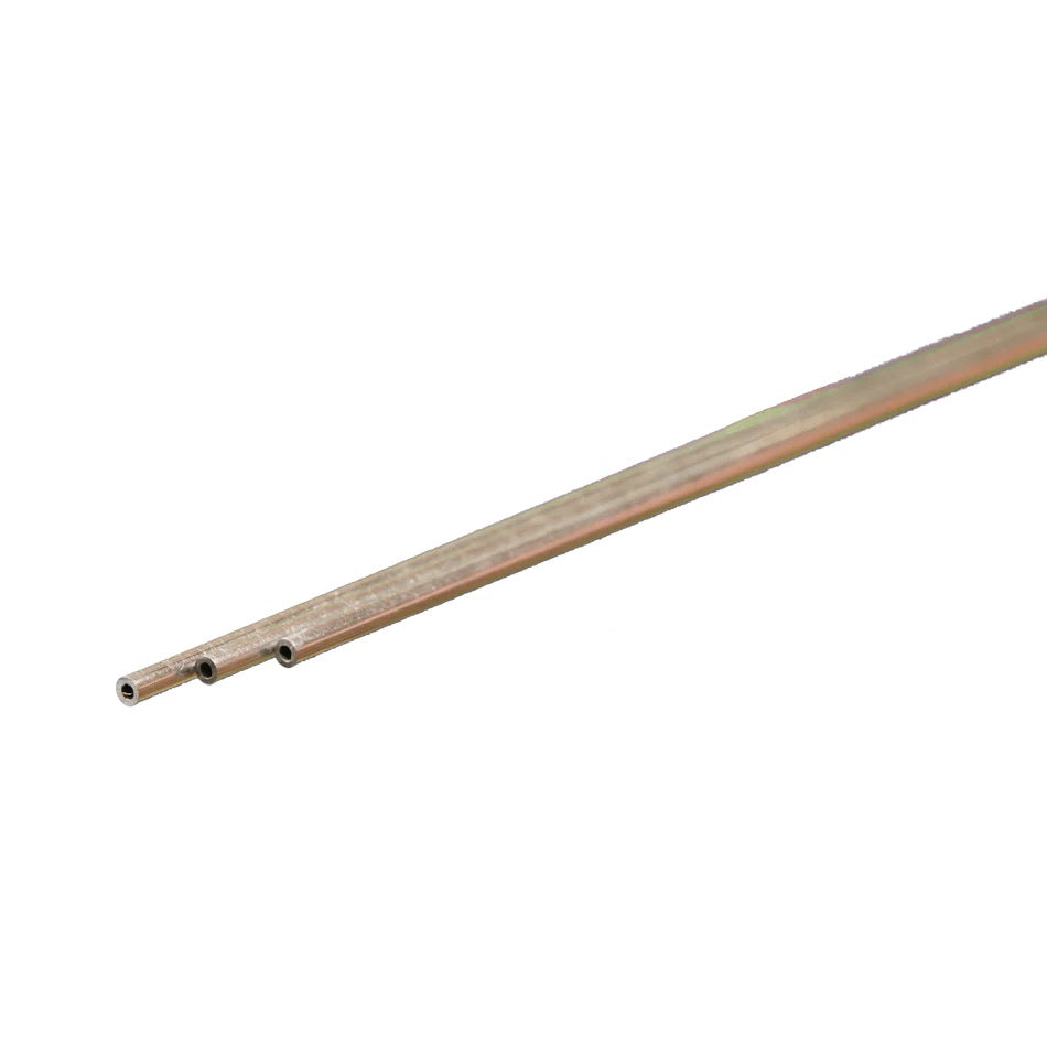 K&S Metals Round Aluminum Tube 1/16" OD x 0.014" Wall x 12" — 3-Pack Micro 3003 Aluminum Tubing