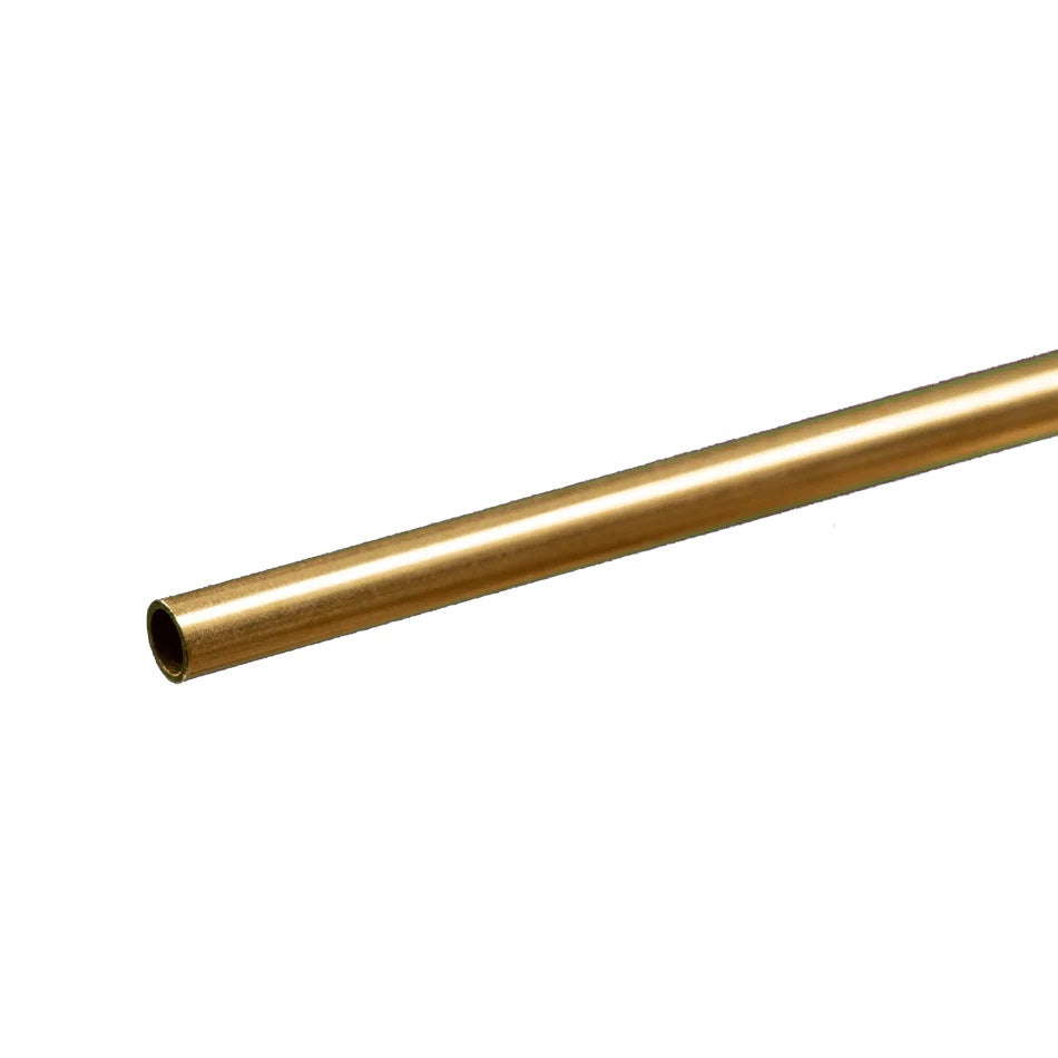K & S Metals Round Brass Tube: 5/32" OD x 0.014" Wall x 12" Long 8128