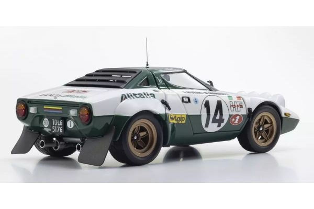 Kyosho 1/18 Lancia Stratos HF 1975 Monte Carlo Rally Winner #14 Diecast Model