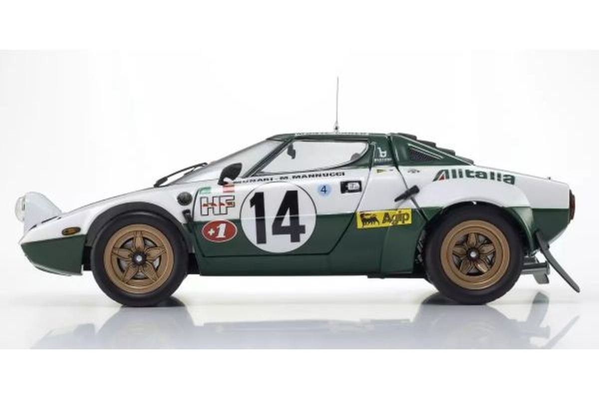 Kyosho 1/18 Lancia Stratos HF 1975 Monte Carlo Rally Winner #14 Diecast Model