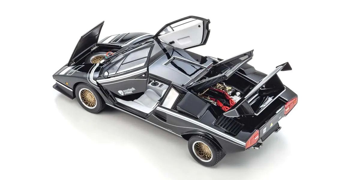 Kyosho 1/18 Scale Lamborghini Countach LP500R Black Model Diecast Car 08320C