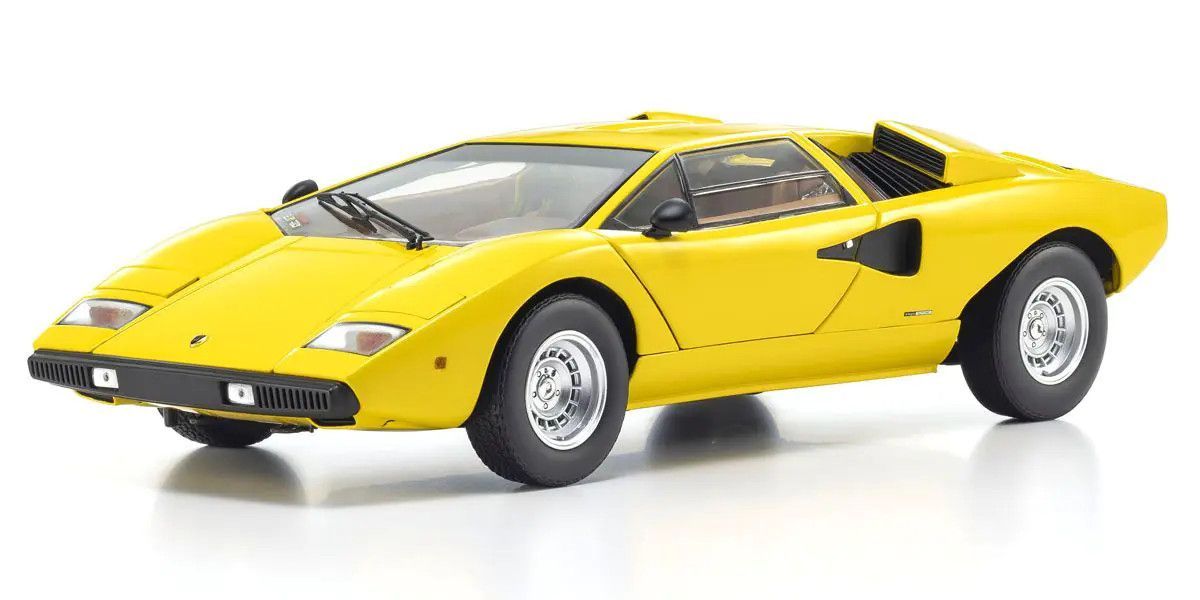 Kyosho 1/18 Lamborghini Countach LP400 Yellow Diecast Model