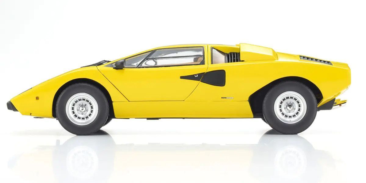 Kyosho 1/18 Lamborghini Countach LP400 Yellow Diecast Model