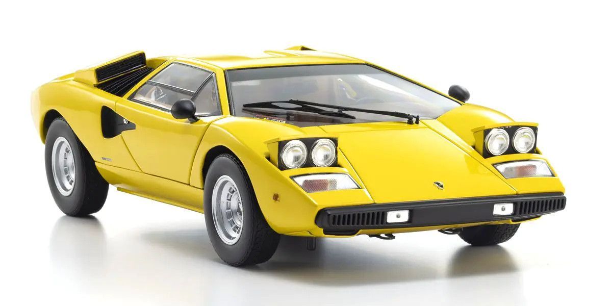 Kyosho 1/18 Lamborghini Countach LP400 Yellow Diecast Model