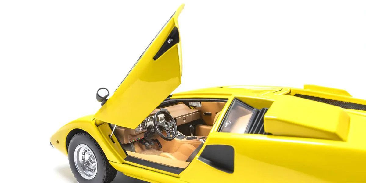 Kyosho 1/18 Lamborghini Countach LP400 Yellow Diecast Model