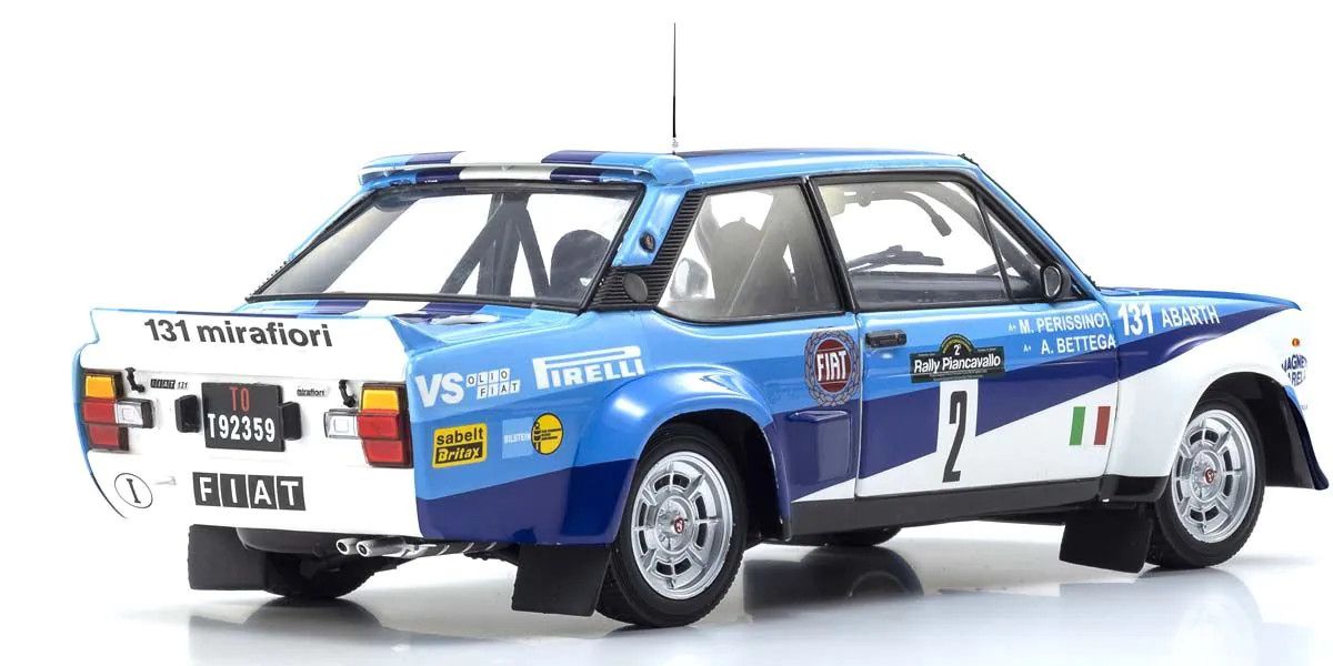 Kyosho 1/18 Scale Fiat 131 Abarth 1981 Pian Cavallo #2 Model Diecast Car 08376F