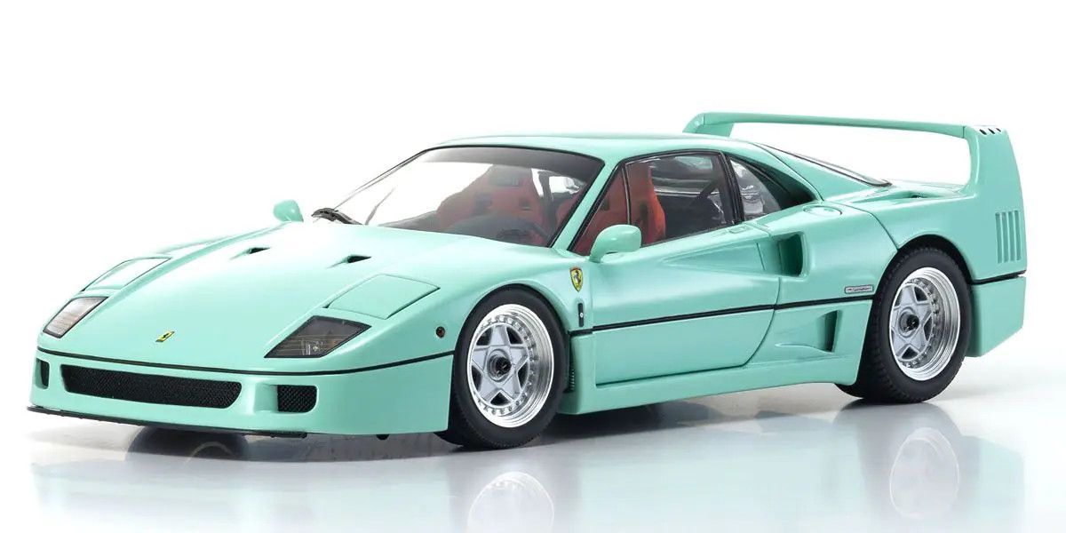 Kyosho 1/18 Ferrari F40 Diecast Model, Mint Green 08416MG