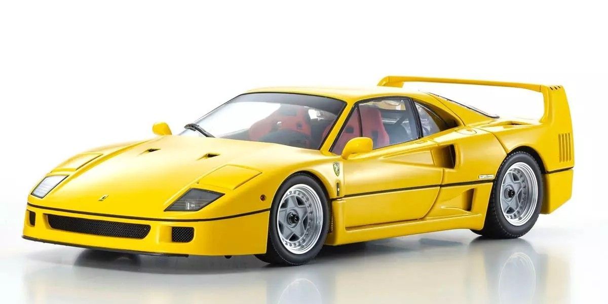 Kyosho 1/18 Ferrari F40 Yellow Diecast Model