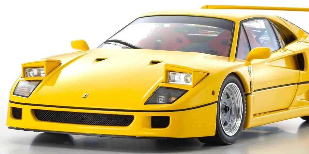 Kyosho 1/18 Ferrari F40 Yellow Diecast Model