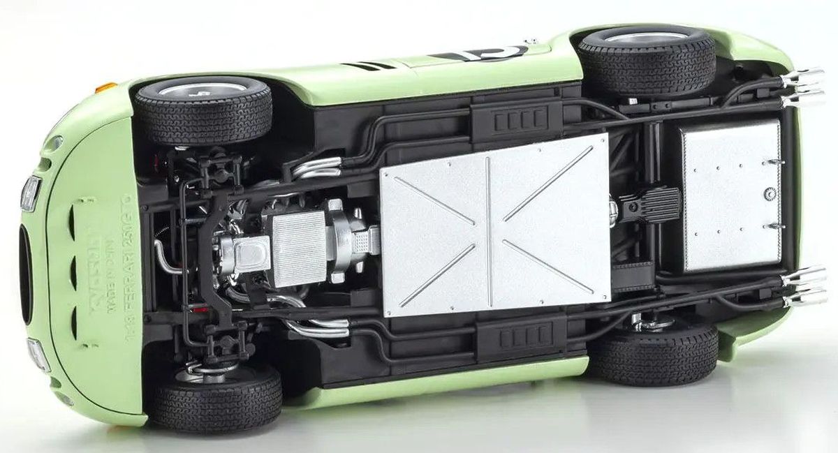 Kyosho 1/18 Ferrari 250 GTO 1962 Goodwood #15 Light Green Diecast Model