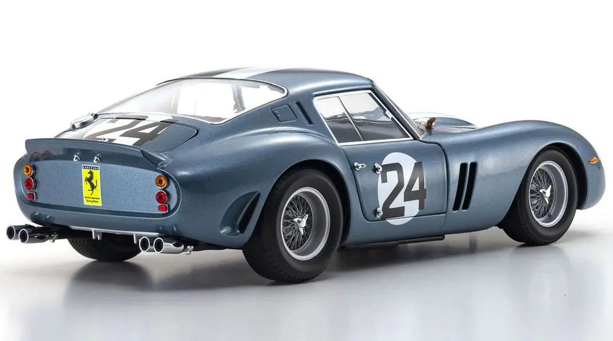 Kyosho 1/18 Ferrari 250 GTO 1962 Sebring #24 Blue Diecast Model