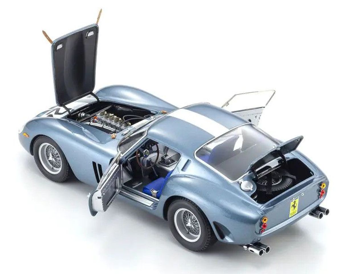 Kyosho 1/18 Ferrari 250 GTO 1962 Sebring #24 Blue Diecast Model