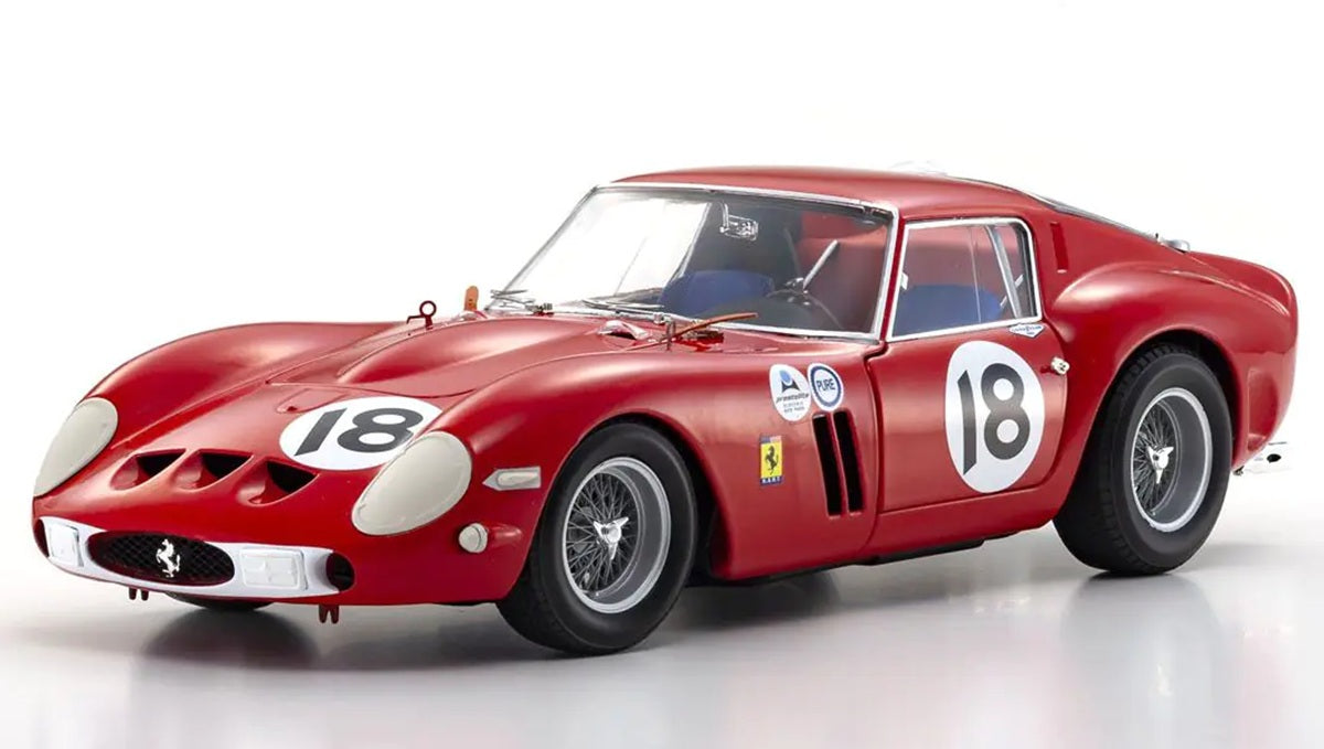 Kyosho 1/18 Ferrari 250 GTO 1963 Daytona 3H #18 Red Diecast Model