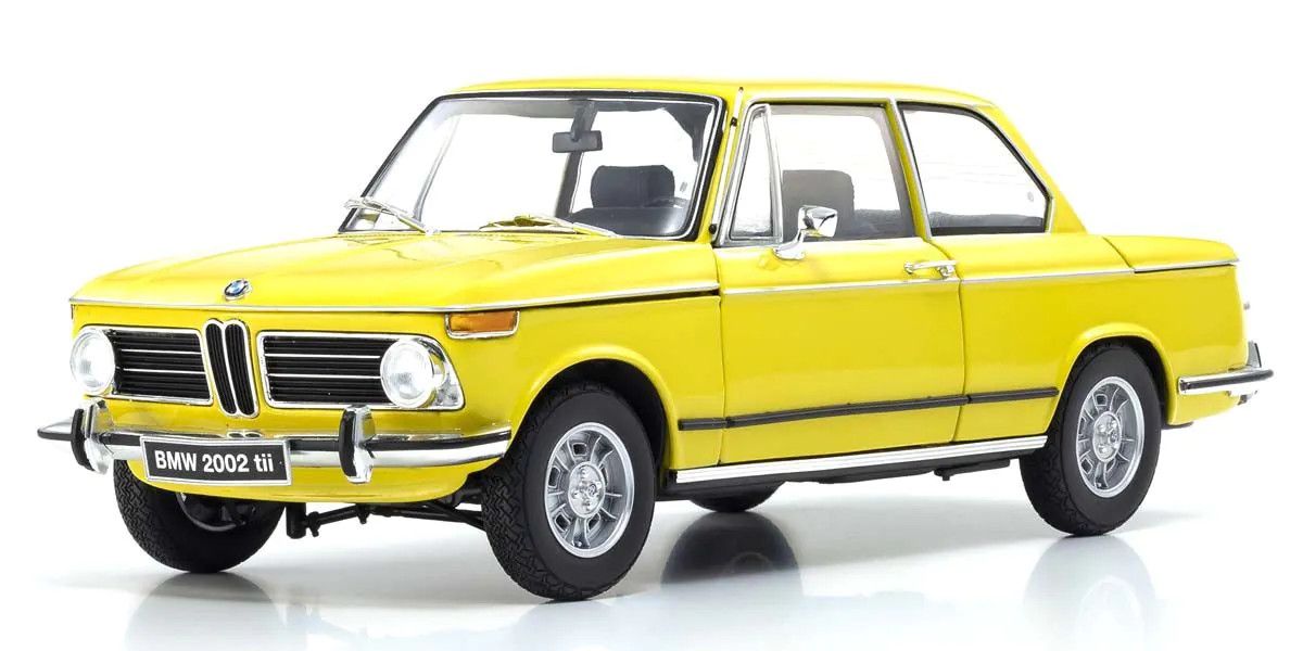 Kyosho 1/18 Scale BMW 2002 Tii Yellow Model Diecast Car 08543GF