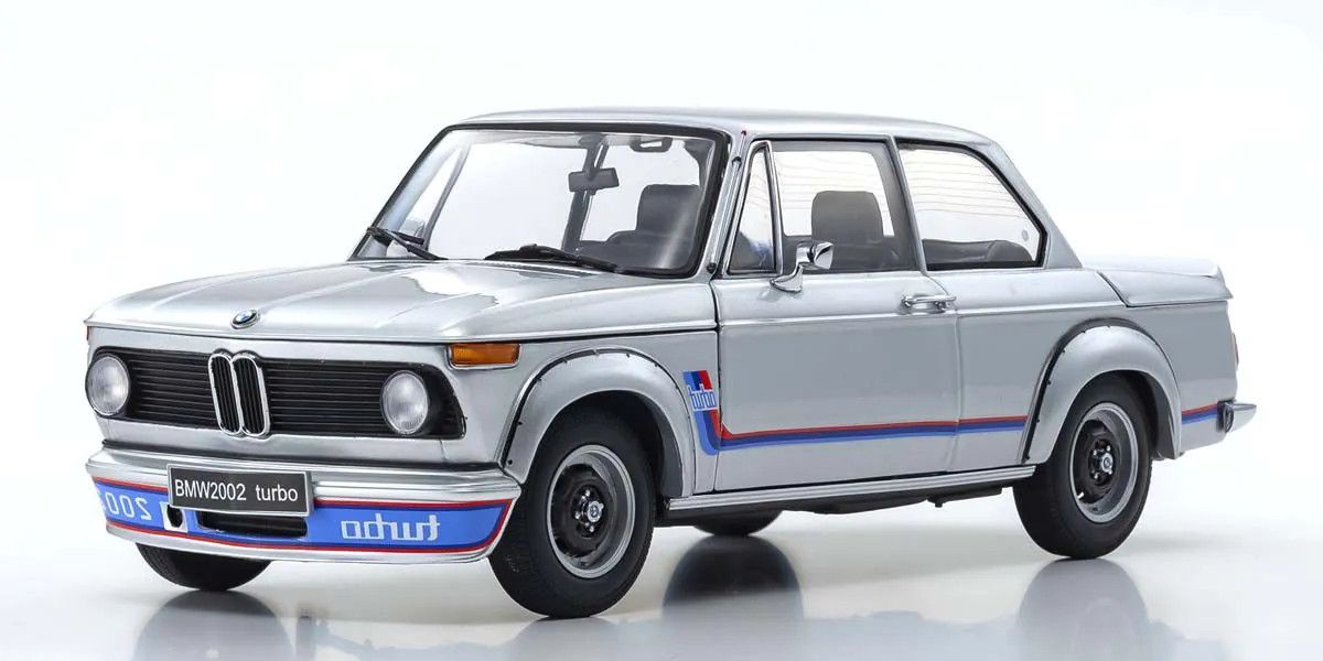 Kyosho 1/18 Scale BMW 2002 Turbo Silver Model Diecast Car 08544S