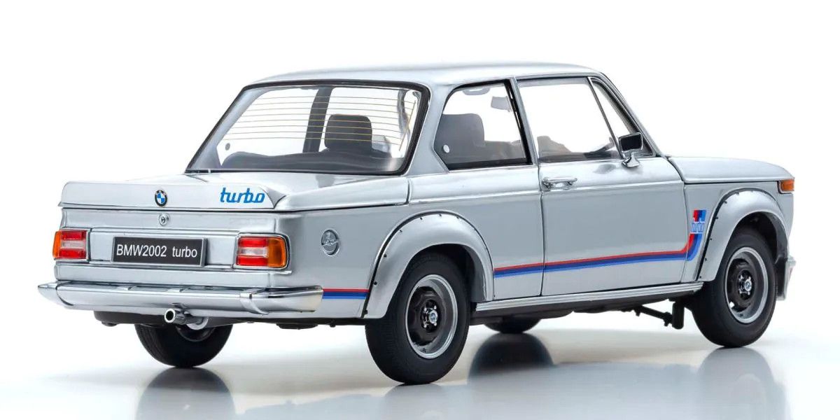 Kyosho 1/18 Scale BMW 2002 Turbo Silver Model Diecast Car 08544S