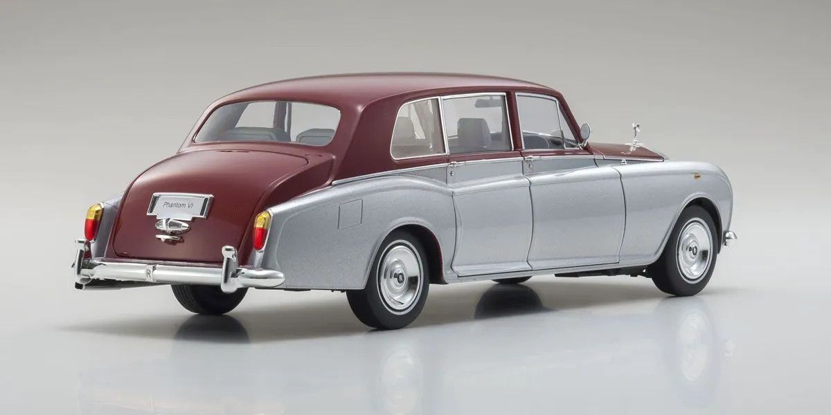 Kyosho 1/18 Scale Rolls Royce Phantom VI Silver/Red Model Diecast Car 08905SR