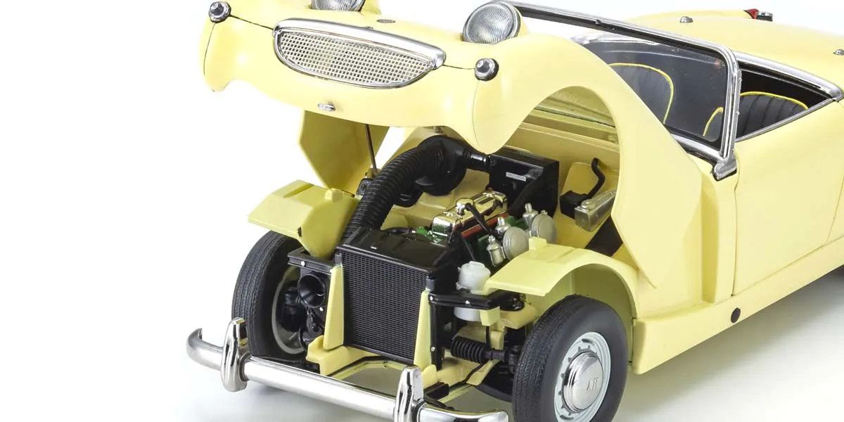 Kyosho 1/18 Scale Austin Healey Sprite Primrose/Yellow Model Diecast Car 08953PY