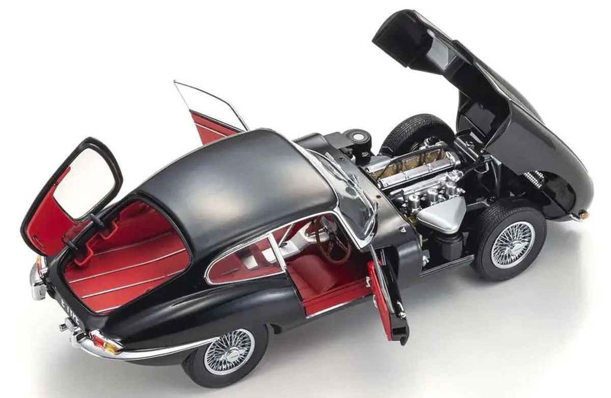 Kyosho 1/18 Jaguar E-Type Black Diecast Model