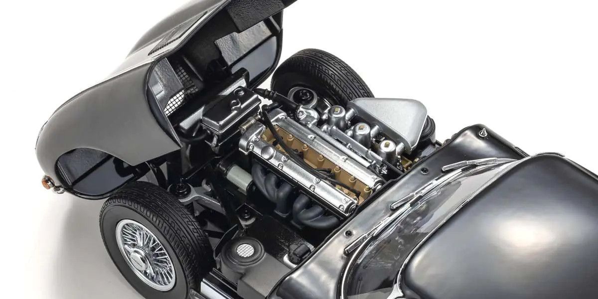 Kyosho 1/18 Jaguar E-Type Black Diecast Model