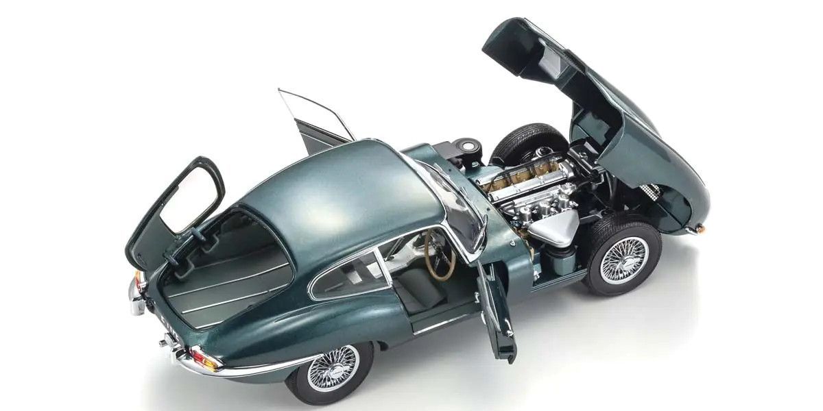 Kyosho 1/18 Jaguar E-Type Dark Green Diecast Model
