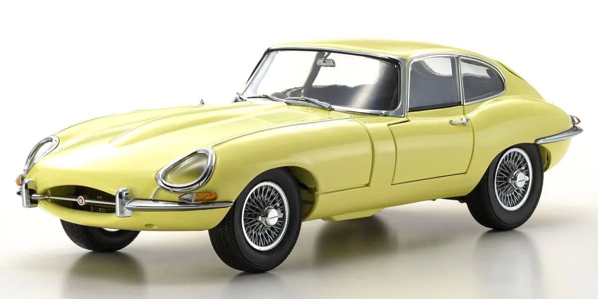 Kyosho 1/18 Jaguar E-Type Pale Primrose Diecast Model