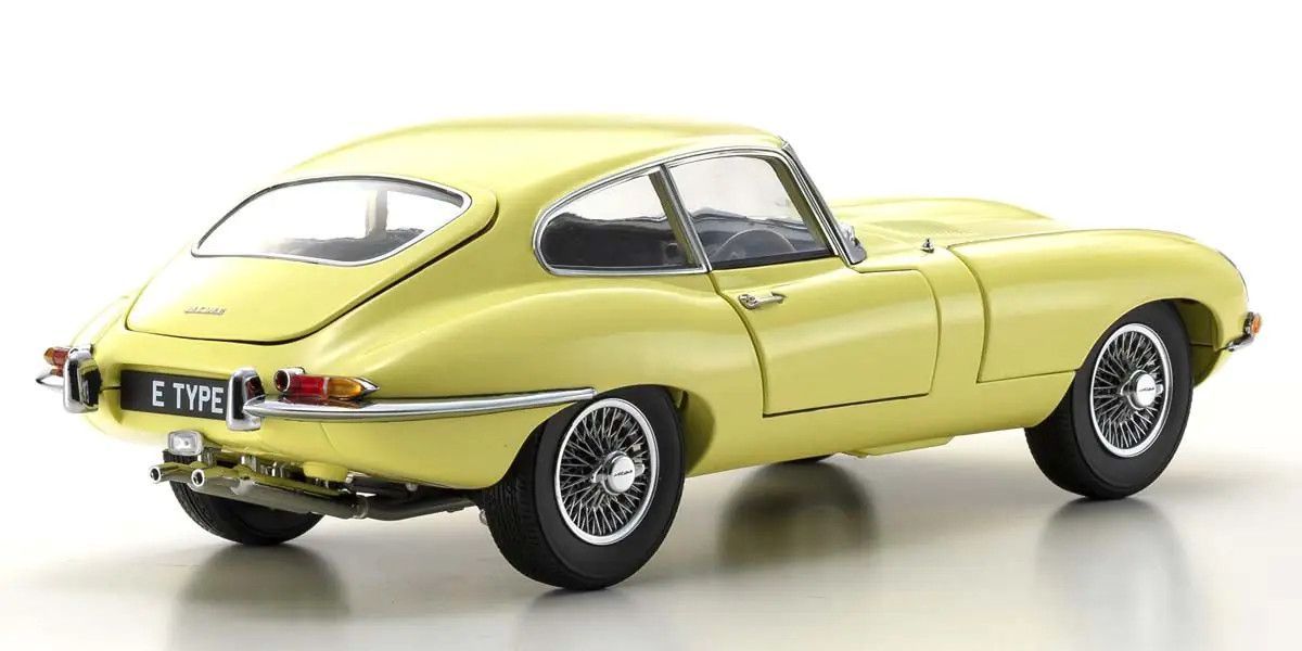 Kyosho 1/18 Jaguar E-Type Pale Primrose Diecast Model