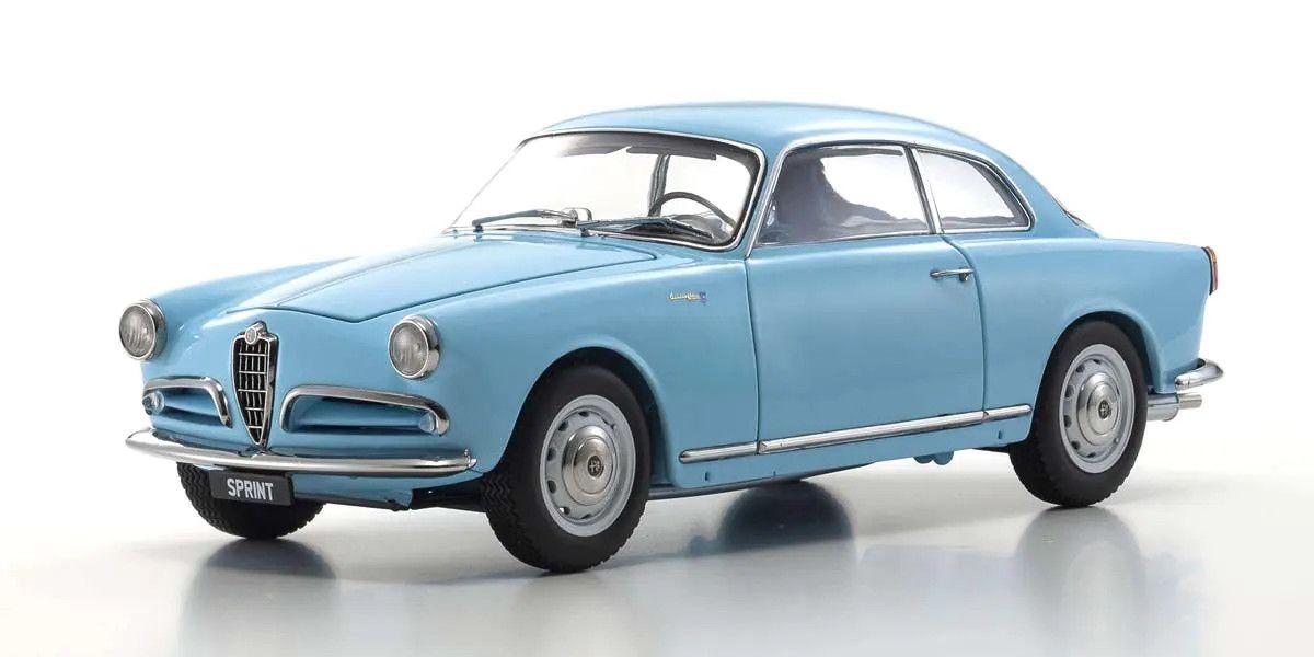 Kyosho 1/18 Scale Alfa Romeo Giulietta Sprint Blue Model Diecast Car 08957B