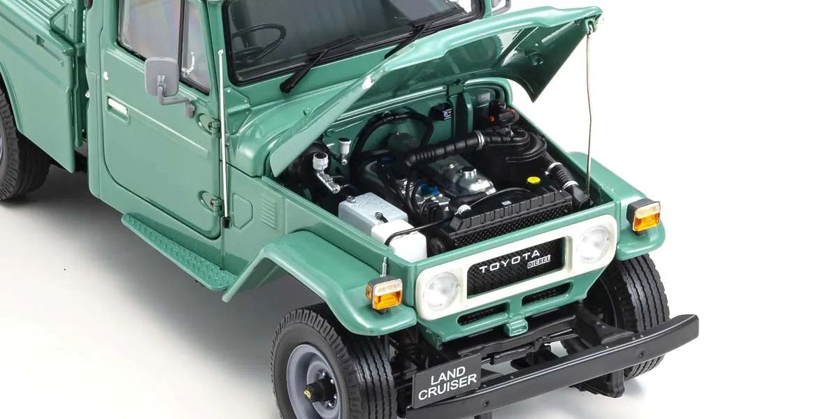 Kyosho 1/18 Scale Toyota Land Cruiser 40 Pickup Fashion Green Model Diecast 08958FG