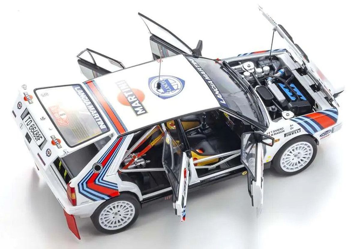Kyosho 1/18 Lancia Delta HF 4WD Monte Carlo Team Lancia Martini Diecast Model