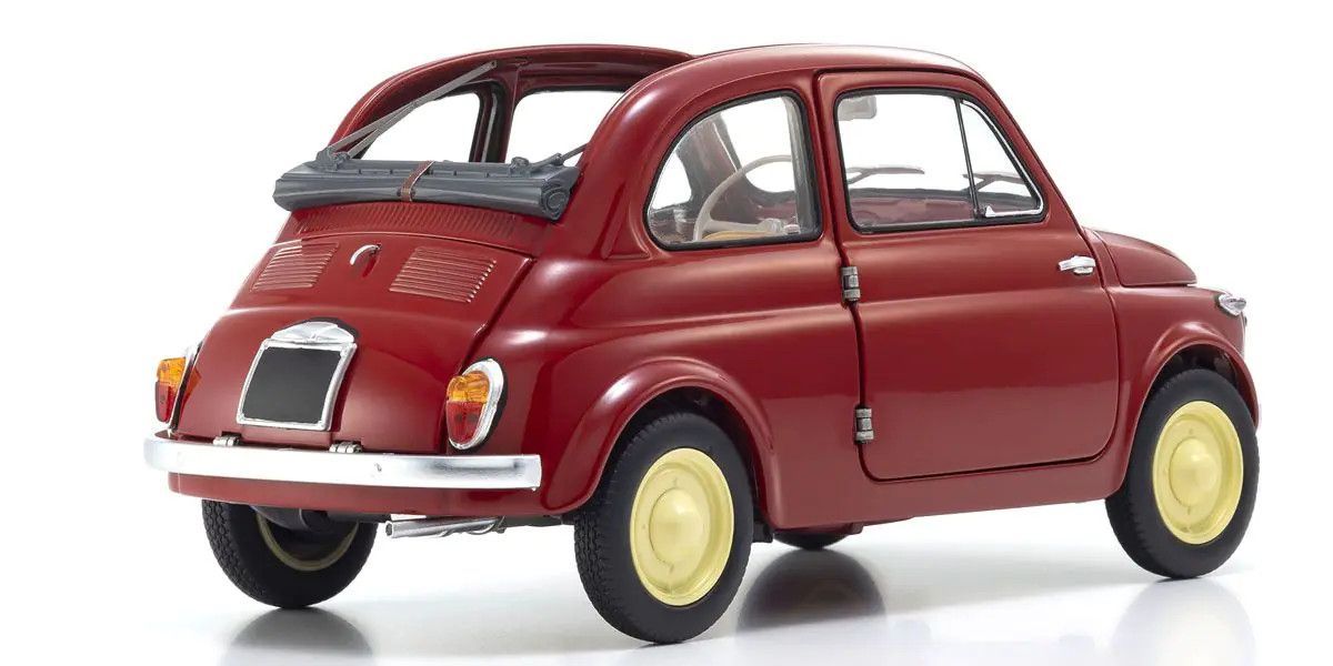 Kyosho 1/18 Fiat Nuova 500 Diecast Model, Coral Red 08966R