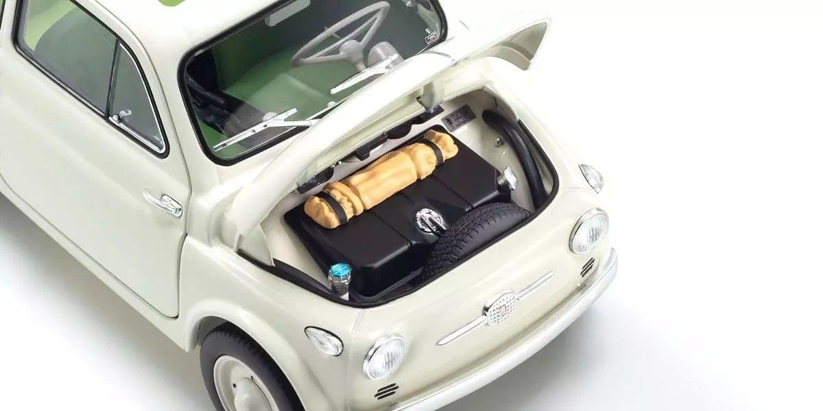 Kyosho 1/18 Fiat Nuova 500 with Accessories Diecast Model