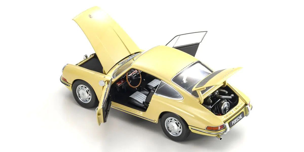 Kyosho 1/18 Porsche 911 (901) 1964 Champagne Yellow Diecast Model