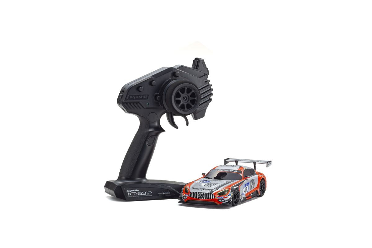 Kyosho Mini‑Z RWD MR‑04 Mercedes‑AMG GT3 No.47 24H Nürburgring Readyset (32367FRS) – 1/27 Scale RWD RC Car