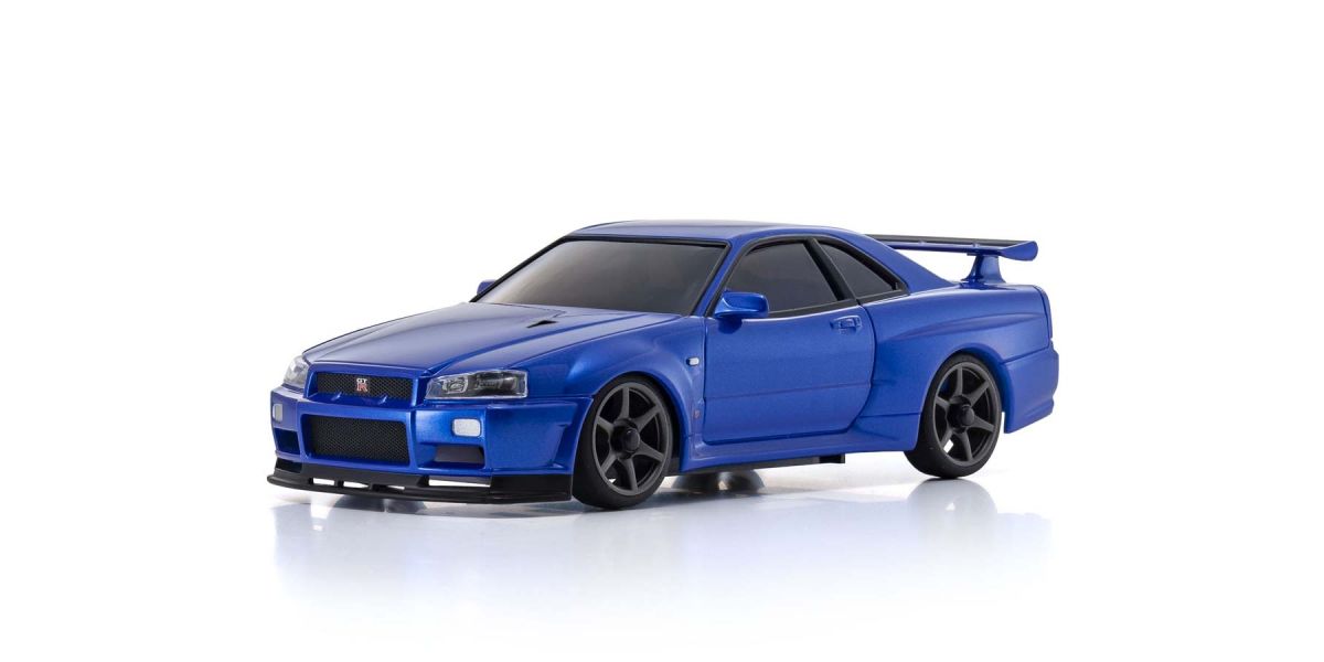 Kyosho MINI-Z AWD MA-020 Series Readyset Nissan Skyline GT-R V.spec II Nur (R34) Metallic Blue Default Title