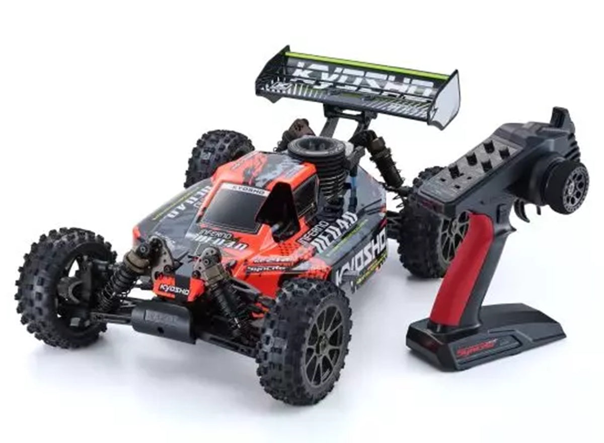 Kyosho Inferno NEO 4.0 Readyset 1/8 Nitro 4WD Buggy RTR with .21 Engine & 2.4GHz Radio – Red/Black