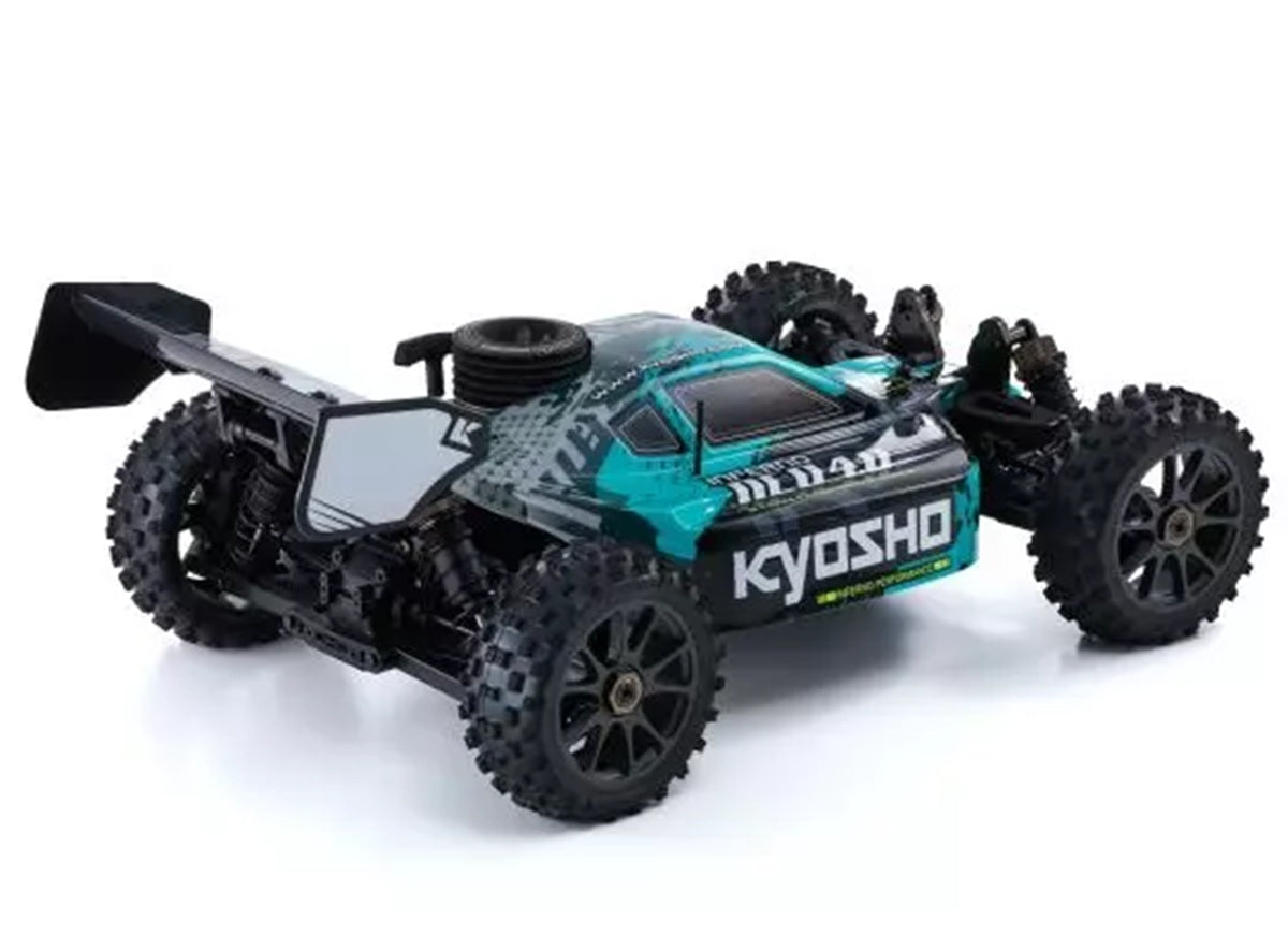 Kyosho Inferno NEO 4.0 Readyset 1/8 Nitro 4WD Buggy RTR with .21 Engine & 2.4GHz Radio – Teal/Black